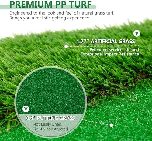 12x5 FT Golf Putting Training Mat, Premium Rubber Turf, - Image 6