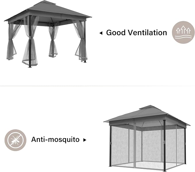 10' X 10' Waterproof Patio Gazebo - Image 4