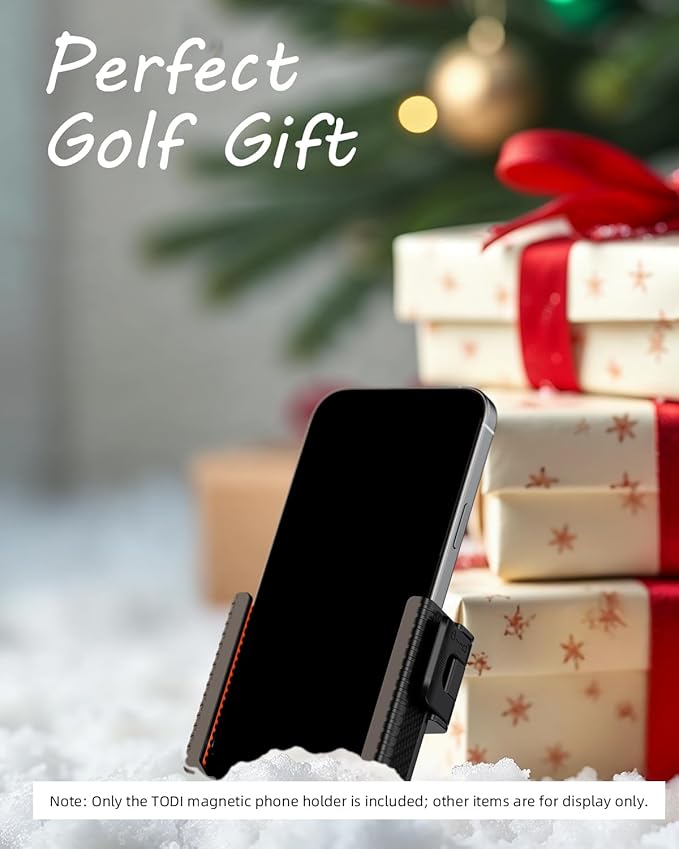 TODI Magnetic Golf Cart Phone Holder – Golf Cart Accessory for Men, Dad, Grandpa, Compatible with MagSafe iPhone 16 15 14 13 12 Pro/Max/Plus, Fits EZGO Club Car Yamaha Icon