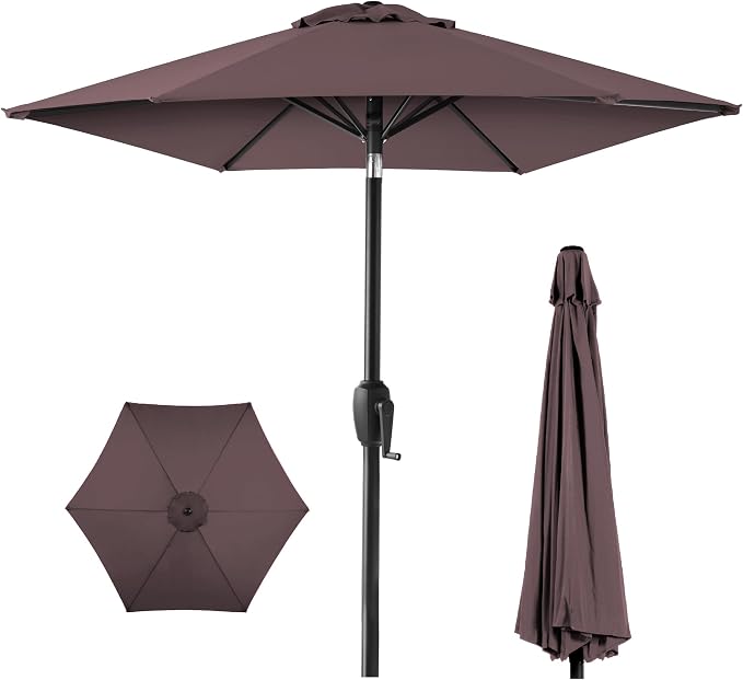 Best Choice Products 7.5ft Heavy-Duty Round Outdoor Market Table Patio Umbrella by Unknown