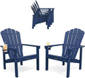 THOEOE Stackable Adirondack Chair Set of 2, HDPE Fire Pit Chairs Set of 2 | by THOEOE