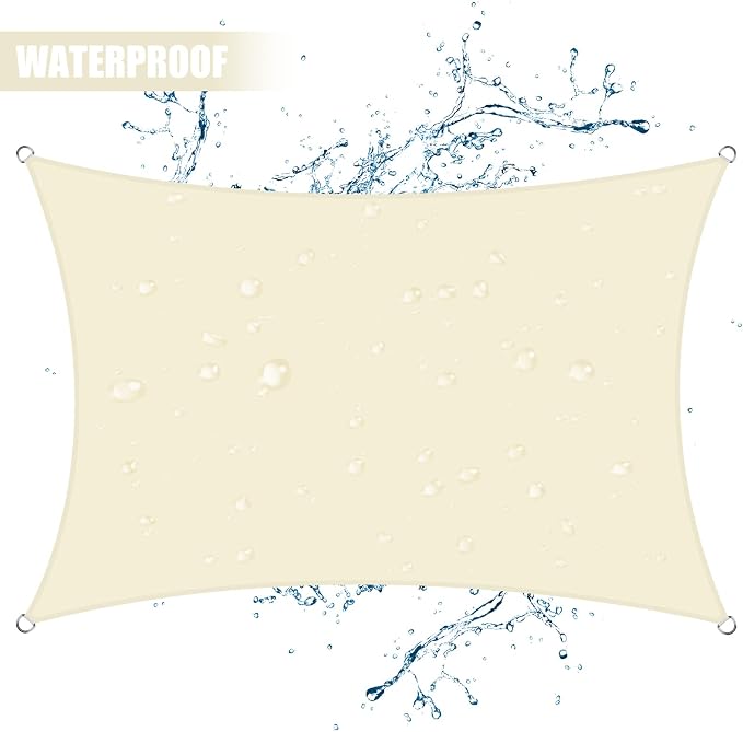Neween Waterproof Sun Shade Sail Rectangle UV Block Canopy - Image 2