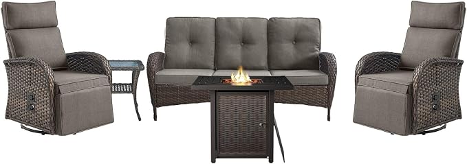 5 Piece Wicker Patio Furniture Set by Belord