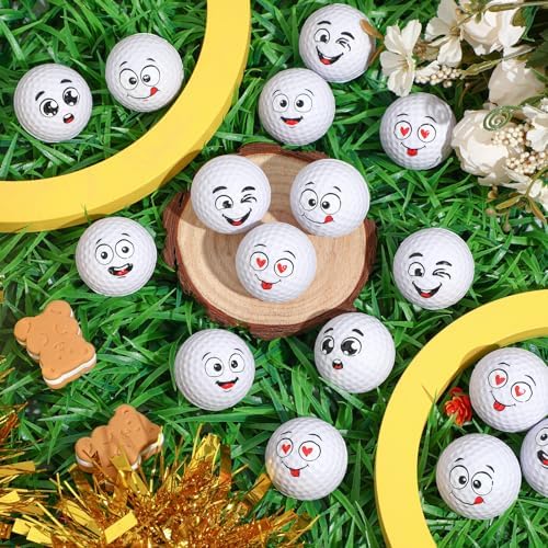 Syhood 48 Pcs Mini Golf Foam Ball 1.57 Inch Funny Face Foam Balls - Image 2
