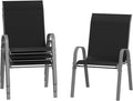 Amopatio Patio Chairs Set of 4, Outdoor Stackable Dining Chairs by Amopatio