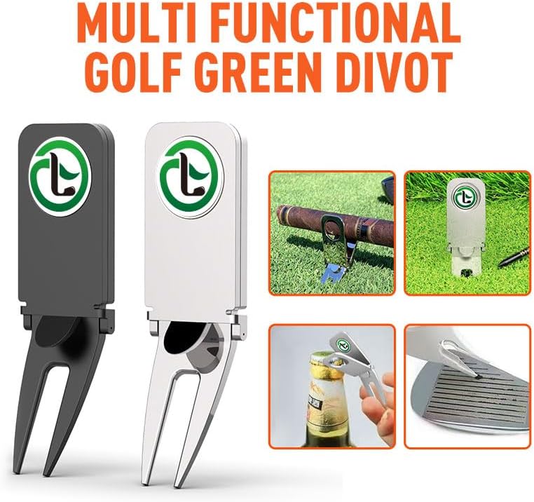 Magnetic Golf Divot Repair Tool and Ball Marker, 4 in 1 Golf Accessory Tool - Image 3