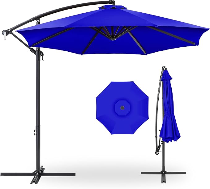 Best Choice Products 10ft Offset Cantilever Hanging Market Patio Umbrella by Unknown