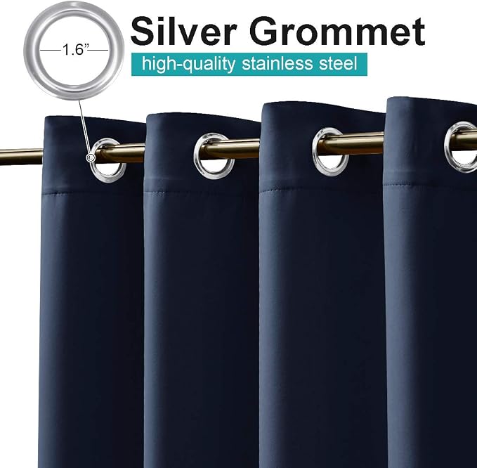 NICETOWN Bedroom Curtain for Patio Room Darkning 84 inch Long, Rustproof - Image 2