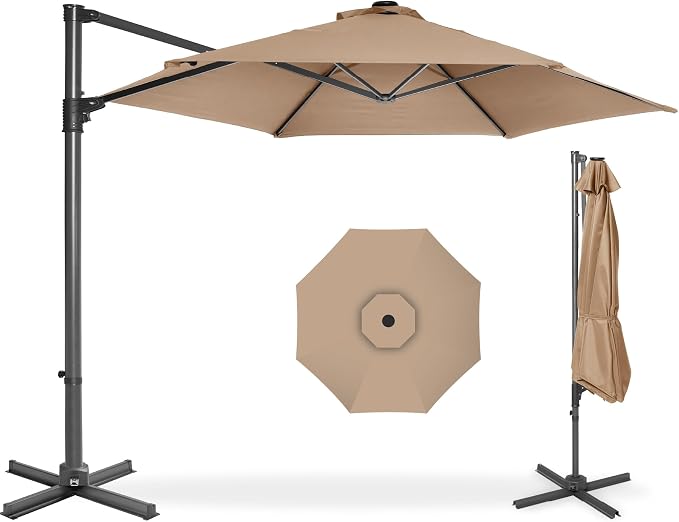Best Choice Products 10ft Offset Cantilever Hanging Market Patio Umbrella by Unknown