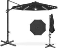 Best Choice Products 10ft Solar LED Cantilever Patio Umbrella, 360-Degree by Unknown