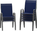 Amopatio Patio Chairs Set of 8, Outdoor Stackable Dining Chairs by Amopatio