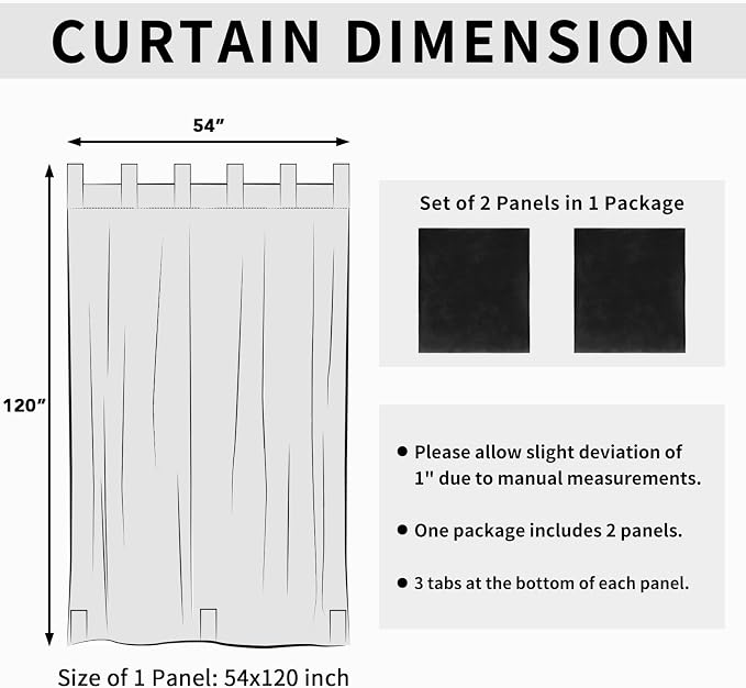 Easy-Going Outdoor Patio Curtains 2 Panels, 54x120 inch, Porch and Pergola - Image 6
