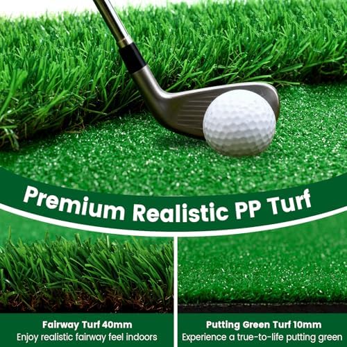 Golf Putting Green Indoor Outdoor Large Practice Putting Mat 5x10ft/5x12ft - Image 2