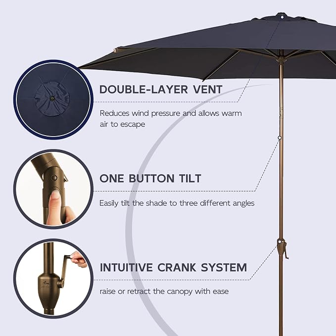 Abba Patio 11FT Outdoor Patio Umbrella Outdoor Table Umbrella - Image 2