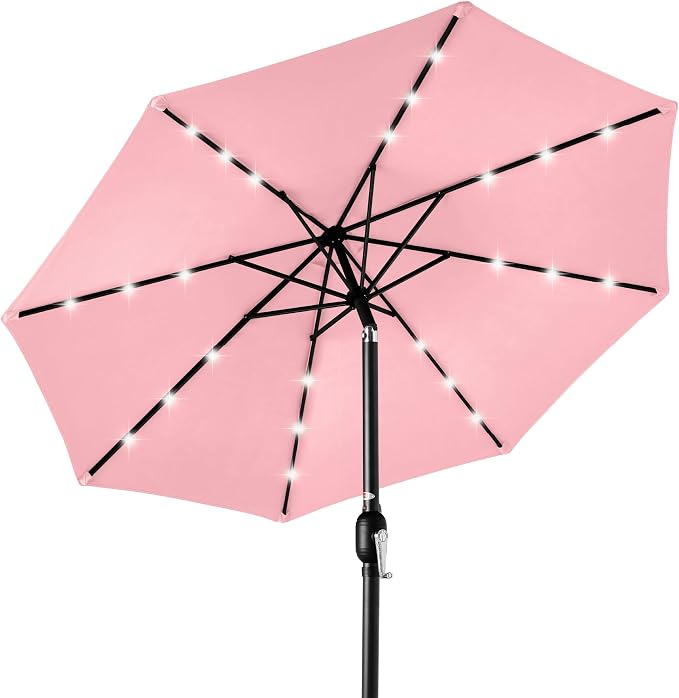 Best Choice Products 10ft Solar Polyester LED Lighted Patio Umbrella w/Tilt by Unknown