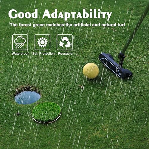 Golf Hole Cup Putting Green for Backyard Practice Putting Green Hole Simulated - Image 3