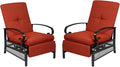 Incbruce Outdoor Lounge Chair Set of 2 Patio Furniture Adjustable Recliner by Incbruce