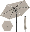 Best Choice Products 7.5ft Solar Umbrella LED Lighted Patio Umbrella, Table by Unknown