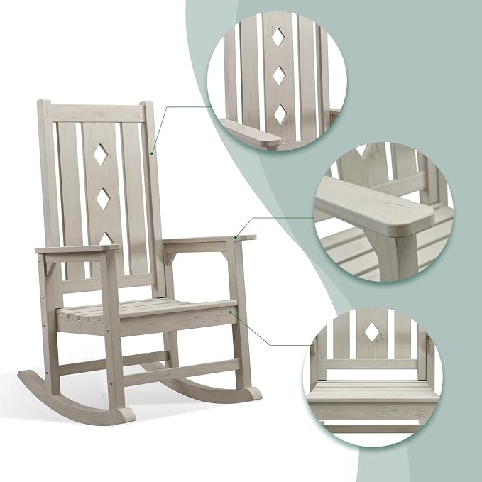 Oversized Outdoor Rocking Chair, Porch Rocker - Image 3