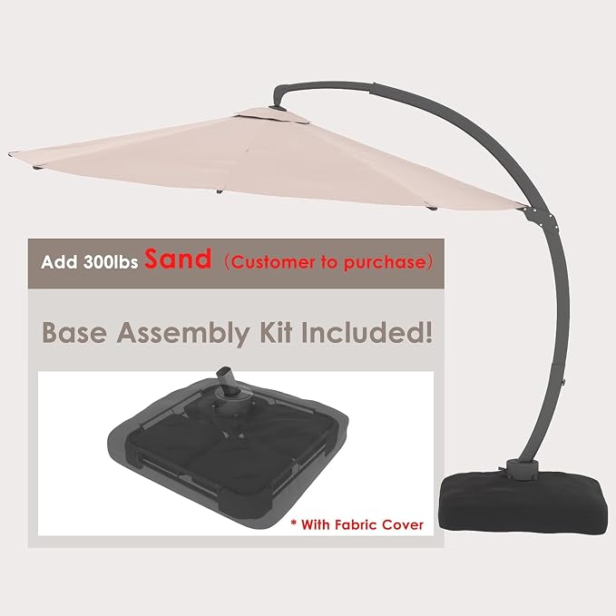 11FT All Aluminum Cantilever Patio Umbrella - Image 2