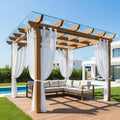 Semi Voile White Sheer Outdoor Curtains by HolidayIdeas