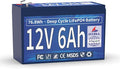 12V 6Ah LiFePO4 Lithium Battery, 6A BMS 76.8W Output Power, 4000+ Deep Cycles & 10 Years Lifetime, Low Self-Discharge, for Fish Finder, Toy Car, Security Camera, Camping, Garage Door Opener, Solar