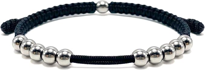 LAMIBEE Golf Stainless Steel 10 Beads Score Counter Bracelet, Golf Stroke Count Bracelet, Resizable and Easy to Adjust Golf Round Scoring Tracker, Durable and Stylish Golf Accessory