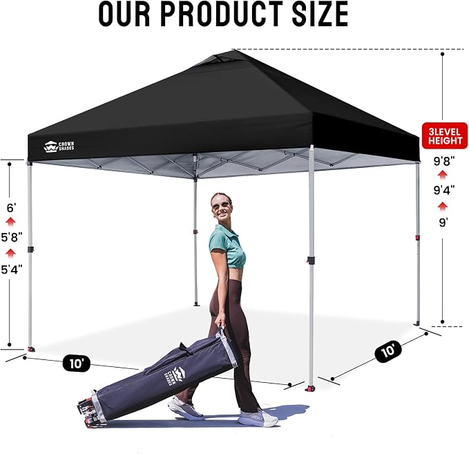CROWN SHADES 10x10 Pop Up Canopy Tent - Image 6