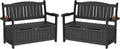 YEFU Outdoor Bench Set of 2, Heavy Duty Garden Storage Bench, Weatherproof by YEFU