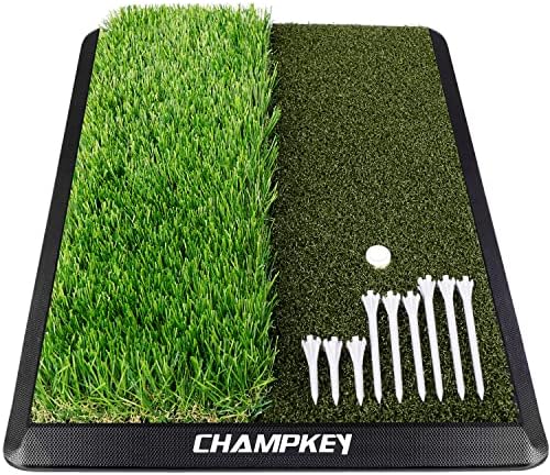 CHAMPKEY Dual-Turf Golf Hitting Mat | Come by ++Champkey