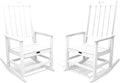 THOEOE Outdoor Rocking Chairs Set of 2, Oversized Patio Rocking Chair | HDPE by THOEOE