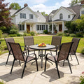 Patio Chairs Set of 6, Breathable Textilene, Weatherproof Frame, Quick Setup by zheczoemate