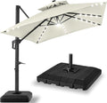 Best Choice Products 12x12ft LED Cantilever Patio Umbrella w/Base Included & by Unknown