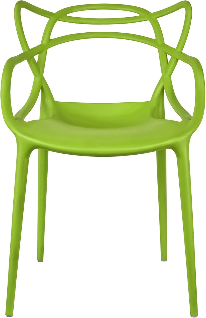 2xhome Modern Dining Chair | Stackable Indoor or Outdoor Entangled Side Chair | - Image 5