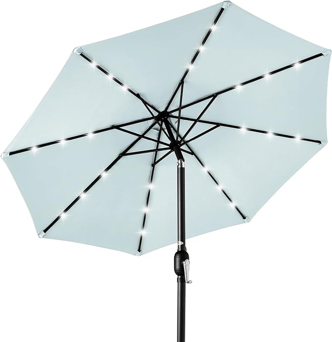 Best Choice Products 10ft Solar Polyester LED Lighted Patio Umbrella w/Tilt by Unknown