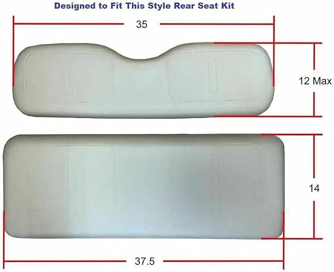 Huskey Golf Cart Front Rear Seat Covers Compatible with Yamaha G29 Drive & Drive 2 2007-Up Models, Custom Fit, Black Orange Diamond Stitching, Marine Grade Vinyl, Staple On