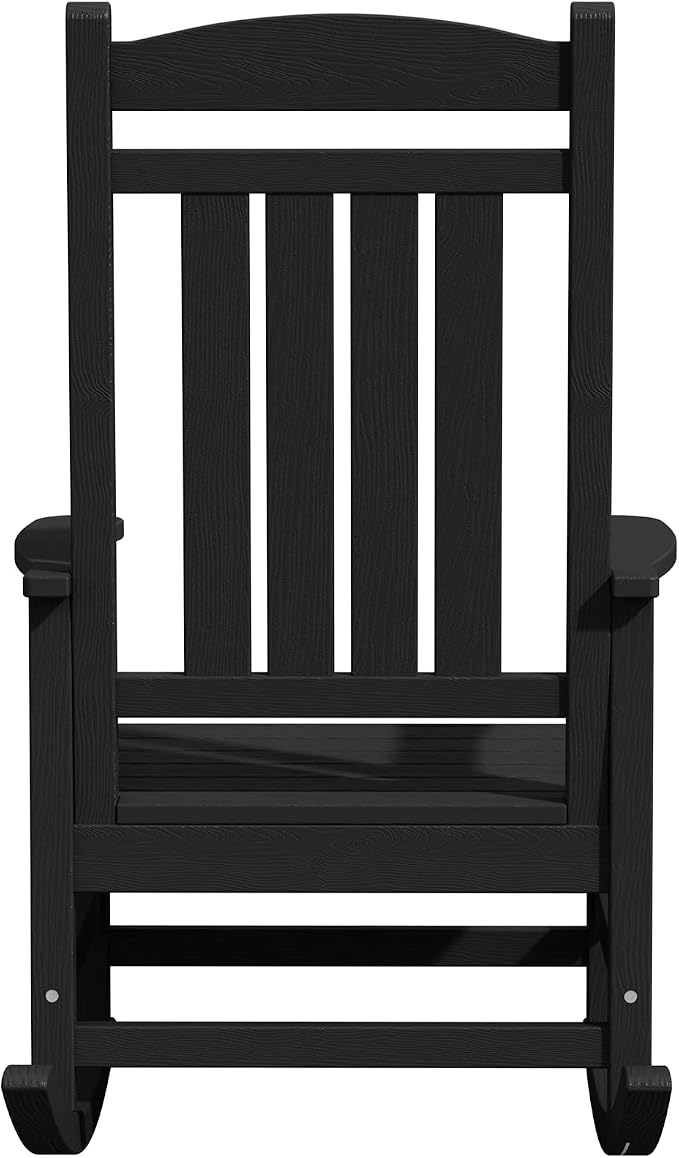 Oversized Outdoor Rocking Chairs Set of 4, HDPE Porch Rocker - Image 11