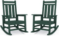 Oversized Outdoor Rocking Chair Set of 2, HDPE Patio Rockers by KINGYES