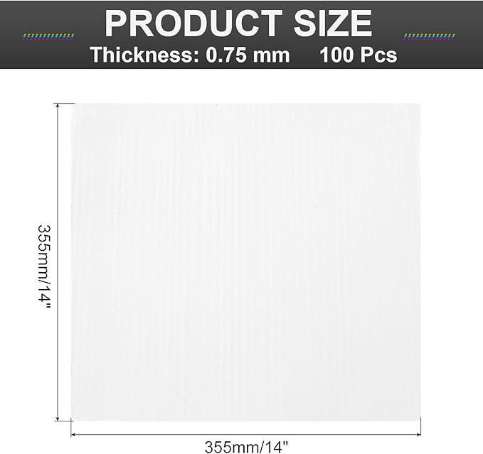 MECCANIXITY Foam Packing Pouches, 100 Pack 14 Inch x 14 Inch Wrap Bubble Pouches Cushion Foam Packing Supplies Packing sleeves White for Dishes Furniture Glasses Cups Moving Storage
