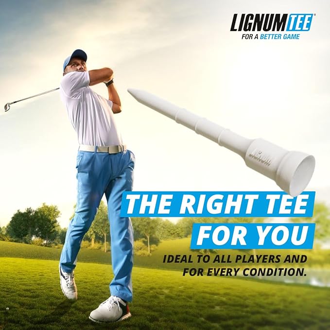 LIGNUM Unbreakable Microwood Golf Tees 50x More Durable/Adjustable Golf Tee/Innovative Wood Fiber and Natural Adhesives/Golf Tee, Golf Tees, Tees Golf, Golf Ball Tees