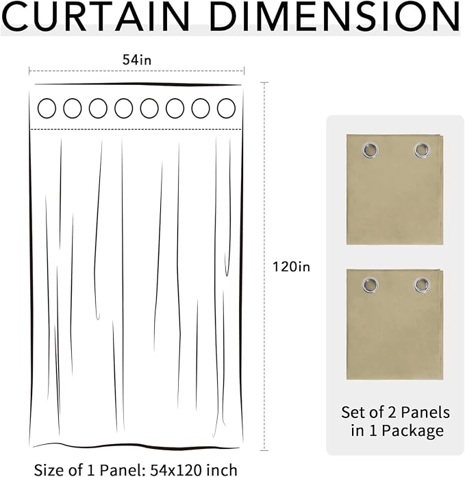 Easy-Going 100% Waterproof Outdoor Curtains Windproof Weatherproof Porch - Image 7