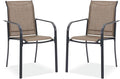 DIFY Patio Chairs Set of 2, Stackable Textilene Outdoor Dining Chairs by DIFY
