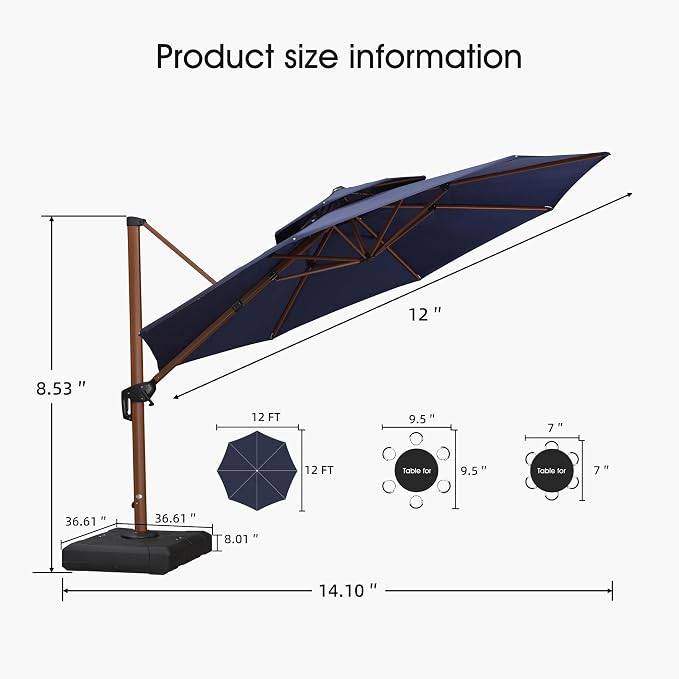PURPLE LEAF Patio Umbrella - Image 8
