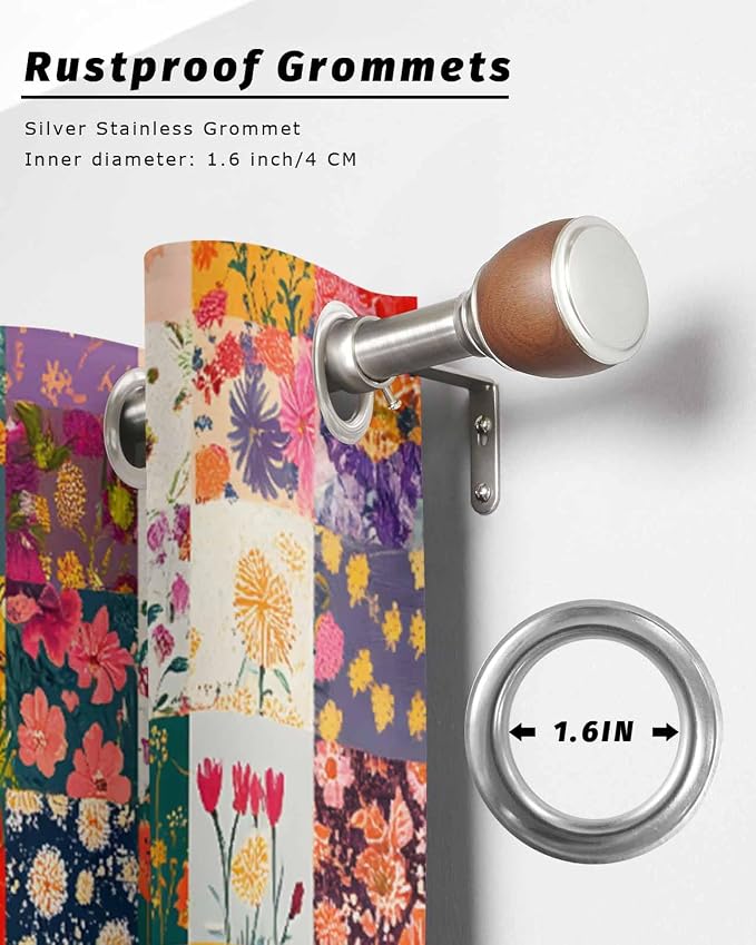 Vintage Flowers Outdoor Curtains - Image 6