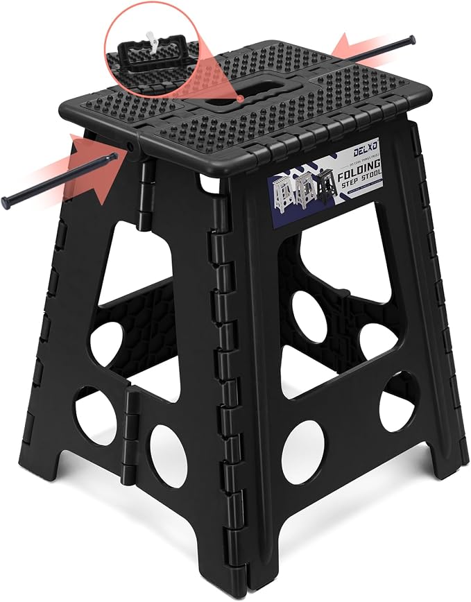Delxo 16 Inch Folding Step Stool, Foldable Step Stool - Image 9