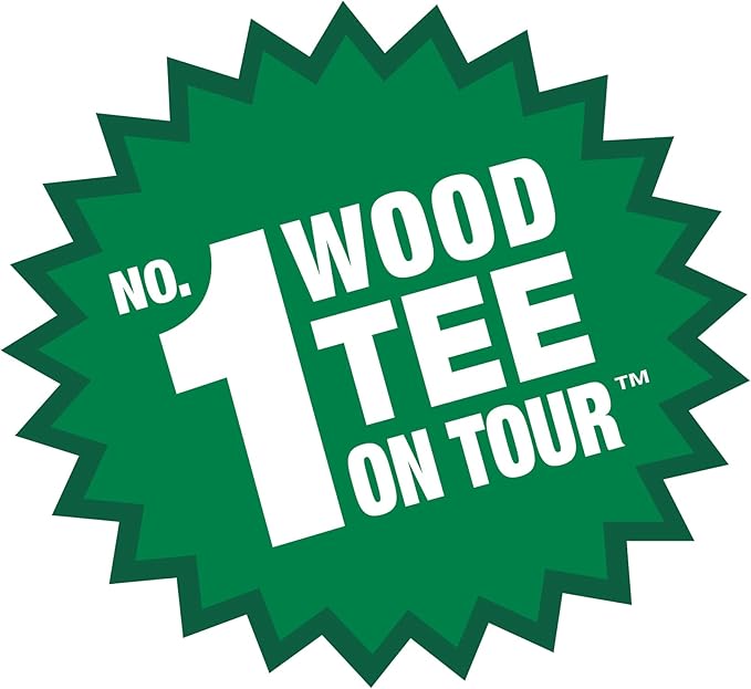 PrideSports PTS Wood Golf Tees | 120 Count, 2-1/8 Inch | #1 Wood Tee on Tour | Best for Drivers & Woods
