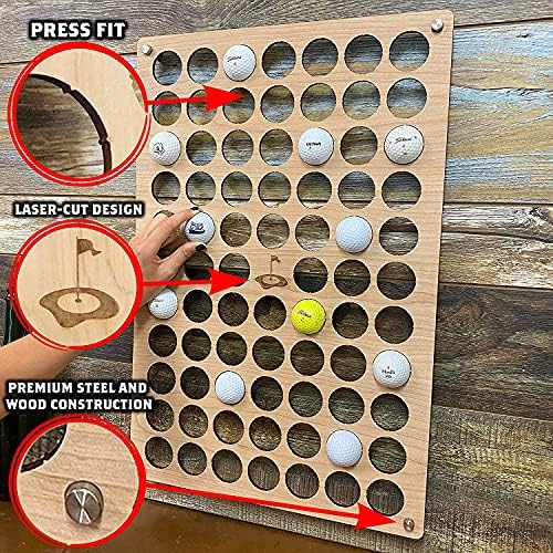 Torched Golf Ball Display Holder Collector’s Case Holds 72 Golf Balls Wall - Image 4