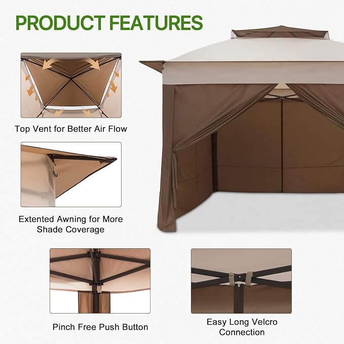 COOS BAY 11x11 Pop Up Gazebo - Image 4