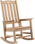Oversized Outdoor Rocking Chair, HDPE Porch Rocker | High Back Rocking Chairs by PsilvamGardenFurniture