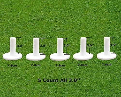 FINGER TEN Rubber Golf Tees for Mats 5 Pack by FINGERTENSport